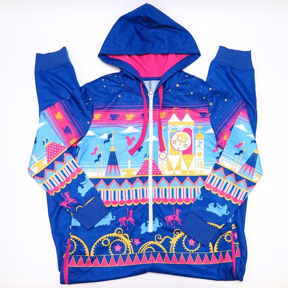 Disney Other - Disney Fantasyland Adult One Piece Hooded Pajamas
